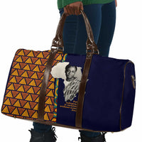 Kwame Nkrumah Ghana Travel Bag African Map Pattern Design and Economic Freedom Quote Tribute - Wonder Print Shop