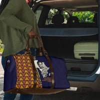 Kwame Nkrumah Ghana Travel Bag African Map Pattern Design and Economic Freedom Quote Tribute - Wonder Print Shop