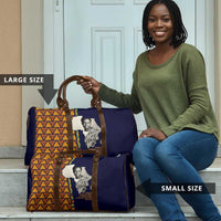 Kwame Nkrumah Ghana Travel Bag African Map Pattern Design and Economic Freedom Quote Tribute - Wonder Print Shop