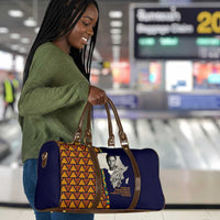 Kwame Nkrumah Ghana Travel Bag African Map Pattern Design and Economic Freedom Quote Tribute - Wonder Print Shop