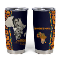 Kwame Nkrumah Ghana Tumbler Cup African Map Pattern Design and Economic Freedom Quote Tribute - Wonder Print Shop