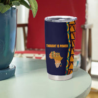 Kwame Nkrumah Ghana Tumbler Cup African Map Pattern Design and Economic Freedom Quote Tribute - Wonder Print Shop