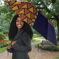 Kwame Nkrumah Ghana Umbrella African Map Pattern Design and Economic Freedom Quote Tribute - Wonder Print Shop
