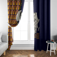 Kwame Nkrumah Ghana Window Curtain African Map Pattern Design and Economic Freedom Quote Tribute - Wonder Print Shop
