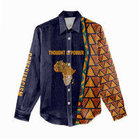 Kwame Nkrumah Ghana Women Casual Shirt African Map Pattern Design and Economic Freedom Quote Tribute - Wonder Print Shop