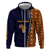 Kwame Nkrumah Ghana Zip Hoodie African Map Pattern Design and Economic Freedom Quote Tribute - Wonder Print Shop