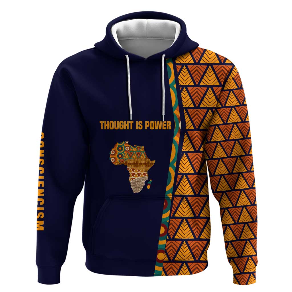 Kwame Nkrumah Ghana Zip Hoodie African Map Pattern Design and Economic Freedom Quote Tribute - Wonder Print Shop
