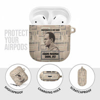 Kwame Nkrumah AirPods Case with Raised Fist Design and Independence Quote Ghana 1957 Tribute - Wonder Print Shop