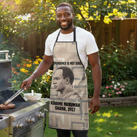 Kwame Nkrumah Apron with Raised Fist Design and Independence Quote Ghana 1957 Tribute - Wonder Print Shop