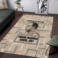 Kwame Nkrumah Area Rug with Raised Fist Design and Independence Quote Ghana 1957 Tribute - Wonder Print Shop