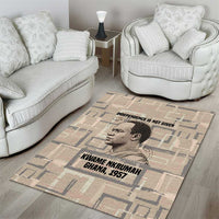 Kwame Nkrumah Area Rug with Raised Fist Design and Independence Quote Ghana 1957 Tribute - Wonder Print Shop