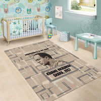 Kwame Nkrumah Area Rug with Raised Fist Design and Independence Quote Ghana 1957 Tribute - Wonder Print Shop