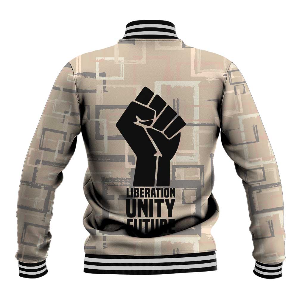 Kwame Nkrumah Baseball Jacket with Raised Fist Design and Independence Quote Ghana 1957 Tribute - Wonder Print Shop