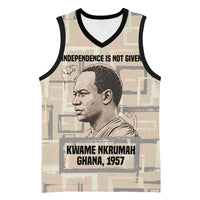 Kwame Nkrumah Basketball Jersey with Raised Fist Design and Independence Quote Ghana 1957 Tribute - Wonder Print Shop