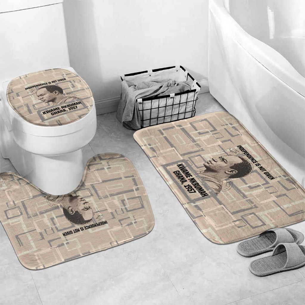 Kwame Nkrumah Bathroom Set with Raised Fist Design and Independence Quote Ghana 1957 Tribute - Wonder Print Shop