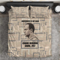Kwame Nkrumah Bedding Set with Raised Fist Design and Independence Quote Ghana 1957 Tribute - Wonder Print Shop