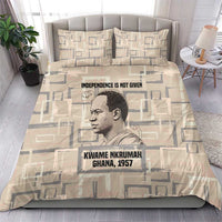Kwame Nkrumah Bedding Set with Raised Fist Design and Independence Quote Ghana 1957 Tribute - Wonder Print Shop