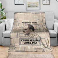 Kwame Nkrumah Blanket with Raised Fist Design and Independence Quote Ghana 1957 Tribute - Wonder Print Shop