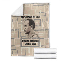 Kwame Nkrumah Blanket with Raised Fist Design and Independence Quote Ghana 1957 Tribute - Wonder Print Shop