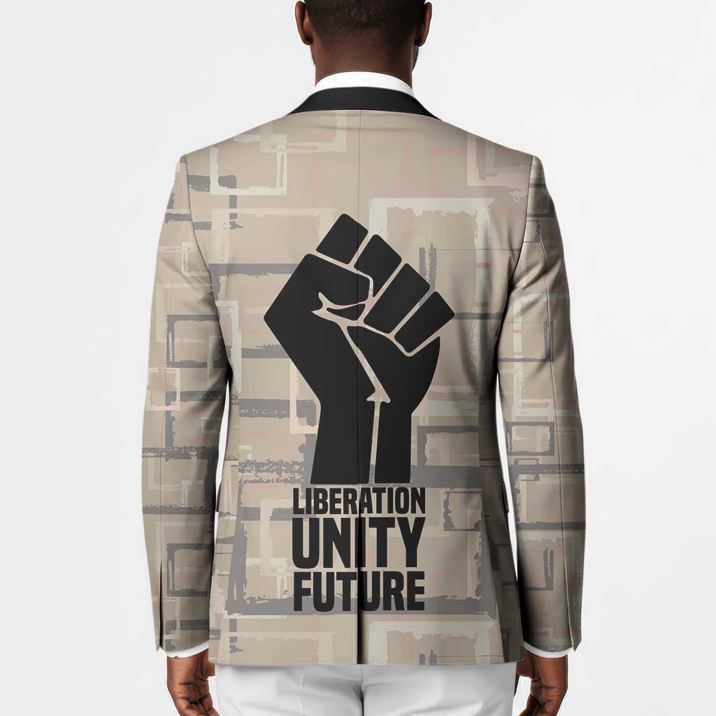 Kwame Nkrumah Blazer with Raised Fist Design and Independence Quote Ghana 1957 Tribute - Wonder Print Shop