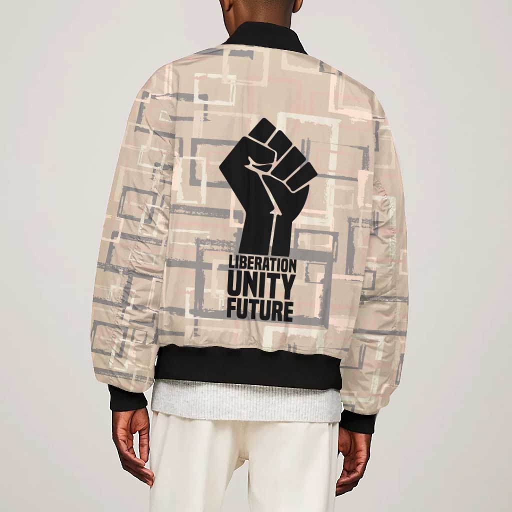 Kwame Nkrumah Bomber Jacket with Raised Fist Design and Independence Quote Ghana 1957 Tribute - Wonder Print Shop