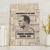 Kwame Nkrumah Canvas Wall Art with Raised Fist Design and Independence Quote Ghana 1957 Tribute - Wonder Print Shop