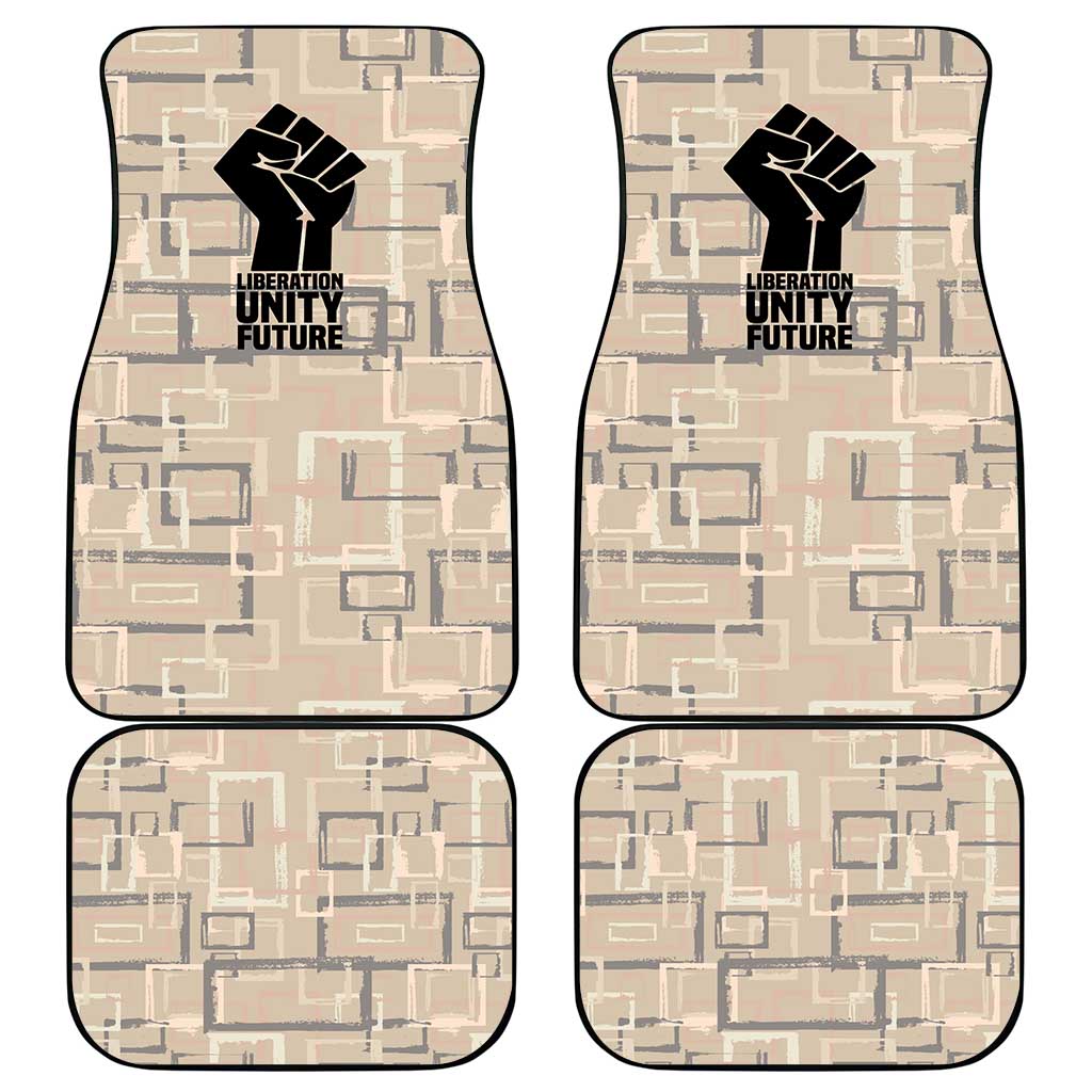 Kwame Nkrumah Car Mats with Raised Fist Design and Independence Quote Ghana 1957 Tribute - Wonder Print Shop