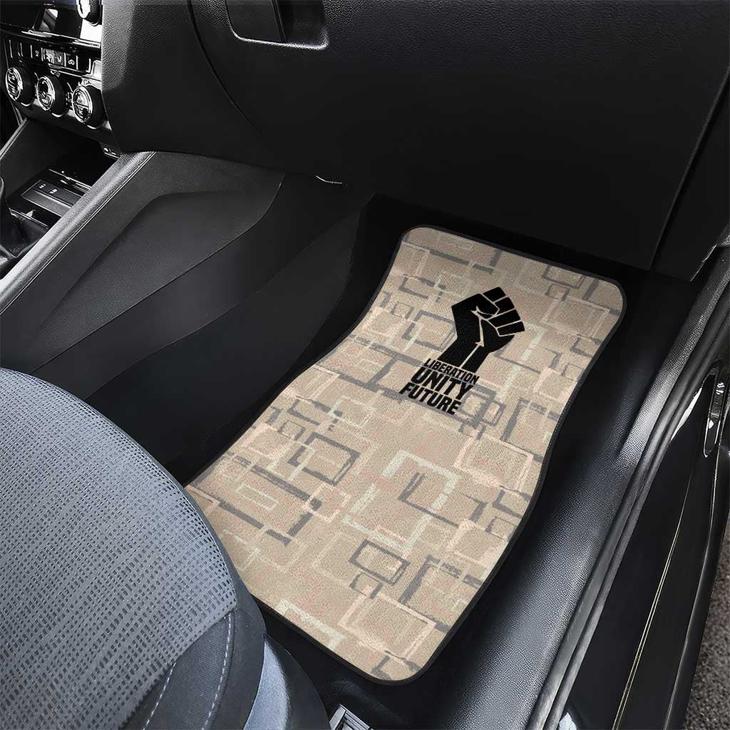 Kwame Nkrumah Car Mats with Raised Fist Design and Independence Quote Ghana 1957 Tribute - Wonder Print Shop