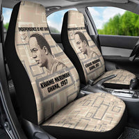 Kwame Nkrumah Car Seat Cover with Raised Fist Design and Independence Quote Ghana 1957 Tribute - Wonder Print Shop