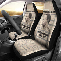Kwame Nkrumah Car Seat Cover with Raised Fist Design and Independence Quote Ghana 1957 Tribute - Wonder Print Shop