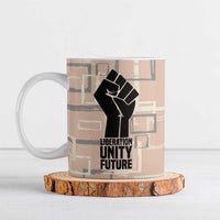 Kwame Nkrumah Ceramic Mug with Raised Fist Design and Independence Quote Ghana 1957 Tribute - Wonder Print Shop