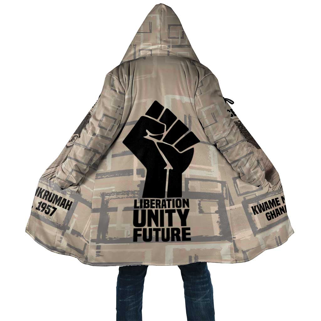 Kwame Nkrumah Cloak with Raised Fist Design and Independence Quote Ghana 1957 Tribute - Wonder Print Shop