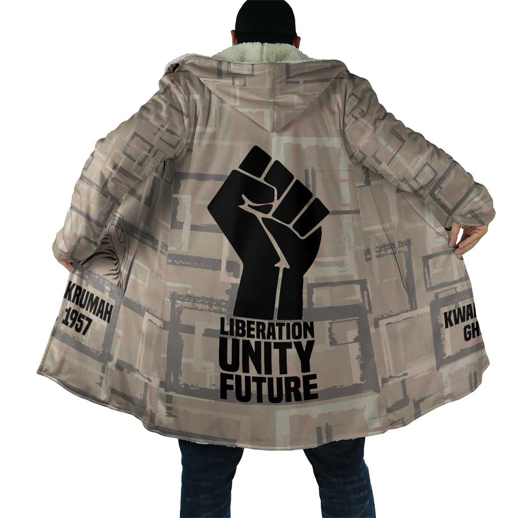 Kwame Nkrumah Cloak with Raised Fist Design and Independence Quote Ghana 1957 Tribute - Wonder Print Shop