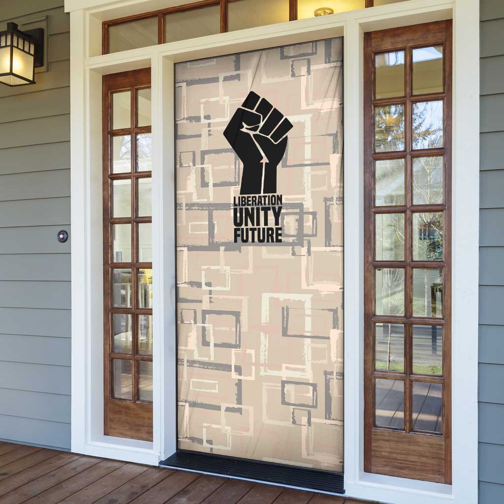 Kwame Nkrumah Door Cover with Raised Fist Design and Independence Quote Ghana 1957 Tribute - Wonder Print Shop
