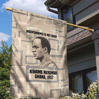 Kwame Nkrumah Garden Flag with Raised Fist Design and Independence Quote Ghana 1957 Tribute - Wonder Print Shop