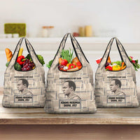 Kwame Nkrumah Grocery Bag with Raised Fist Design and Independence Quote Ghana 1957 Tribute - Wonder Print Shop