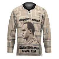 Kwame Nkrumah Hockey Jersey with Raised Fist Design and Independence Quote Ghana 1957 Tribute - Wonder Print Shop