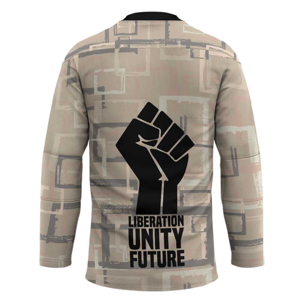 Kwame Nkrumah Hockey Jersey with Raised Fist Design and Independence Quote Ghana 1957 Tribute - Wonder Print Shop