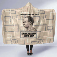 Kwame Nkrumah Hooded Blanket with Raised Fist Design and Independence Quote Ghana 1957 Tribute - Wonder Print Shop