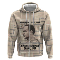 Kwame Nkrumah Hoodie with Raised Fist Design and Independence Quote Ghana 1957 Tribute - Wonder Print Shop