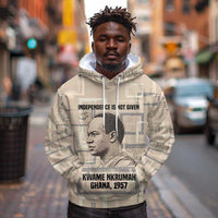 Kwame Nkrumah Hoodie with Raised Fist Design and Independence Quote Ghana 1957 Tribute - Wonder Print Shop