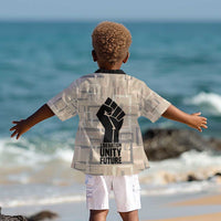 Kwame Nkrumah Kid Hawaiian Shirt with Raised Fist Design and Independence Quote Ghana 1957 Tribute - Wonder Print Shop