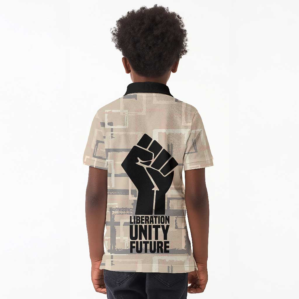 Kwame Nkrumah Kid Polo Shirt with Raised Fist Design and Independence Quote Ghana 1957 Tribute - Wonder Print Shop