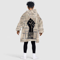 Kwame Nkrumah Kid Wearable Blanket Hoodie with Raised Fist Design and Independence Quote Ghana 1957 Tribute - Wonder Print Shop
