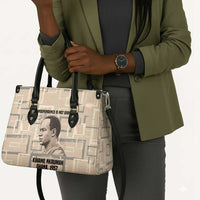 Kwame Nkrumah Leather Bag with Raised Fist Design and Independence Quote Ghana 1957 Tribute - Wonder Print Shop