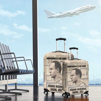 Kwame Nkrumah Luggage Cover with Raised Fist Design and Independence Quote Ghana 1957 Tribute - Wonder Print Shop