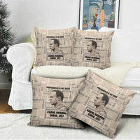 Kwame Nkrumah Pillow Cover with Raised Fist Design and Independence Quote Ghana 1957 Tribute - Wonder Print Shop