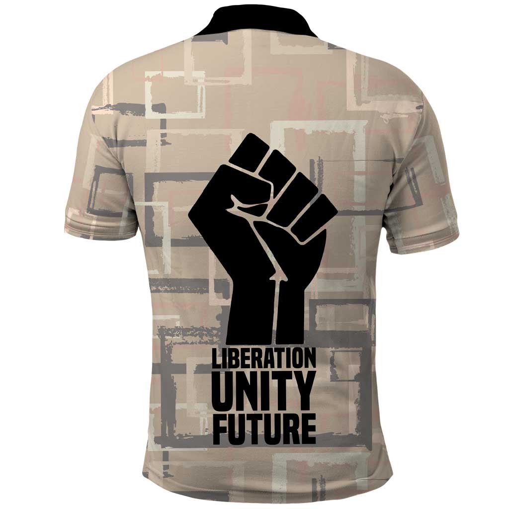 Kwame Nkrumah Polo Shirt with Raised Fist Design and Independence Quote Ghana 1957 Tribute - Wonder Print Shop