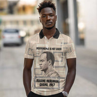 Kwame Nkrumah Polo Shirt with Raised Fist Design and Independence Quote Ghana 1957 Tribute - Wonder Print Shop