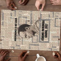 Kwame Nkrumah Puzzle with Raised Fist Design and Independence Quote Ghana 1957 Tribute - Wonder Print Shop